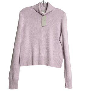 New A.L.C. Farrow Turtleneck Sweater Womens M‎ Thistle Lambswool Cashmere Preppy